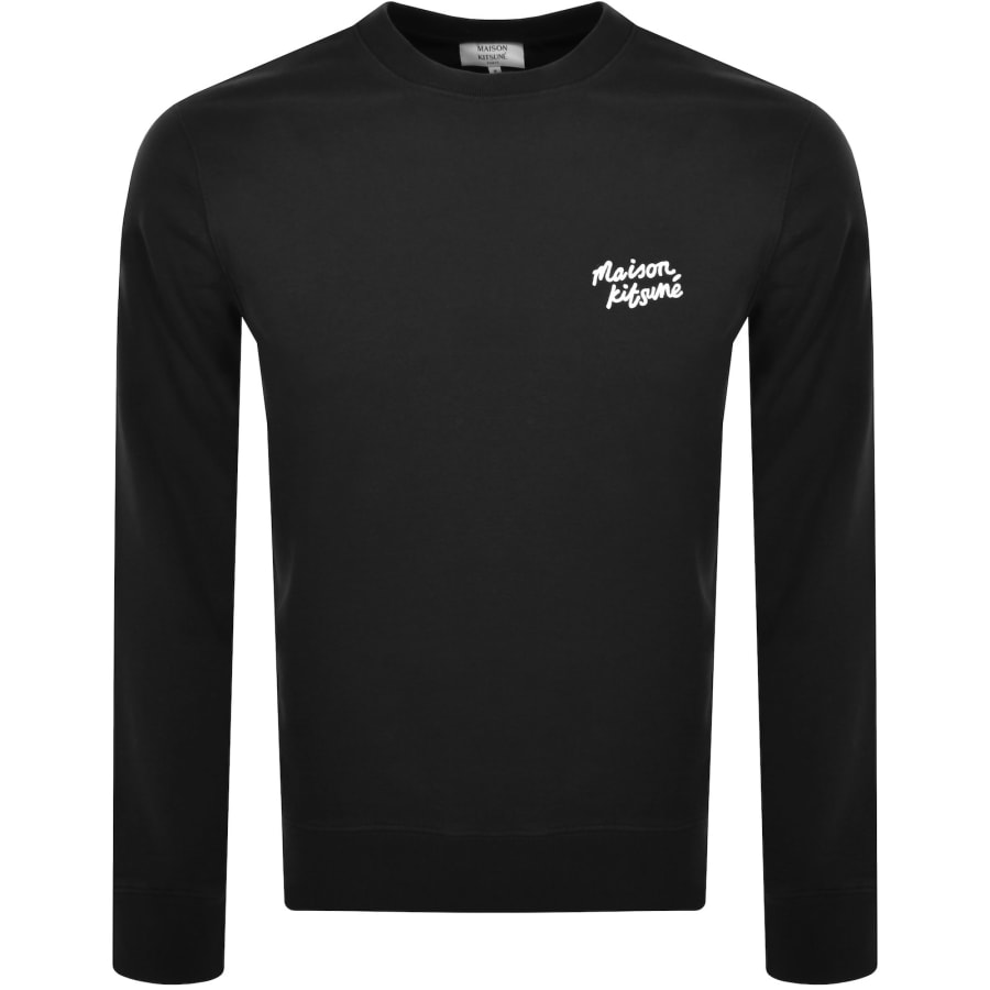 Maison Kitsune Logo Sweatshirt Black | Mainline Menswear